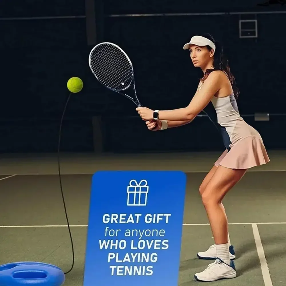 Portable Tennis Rebound Trainer with Elastic Rope Base - Image 4